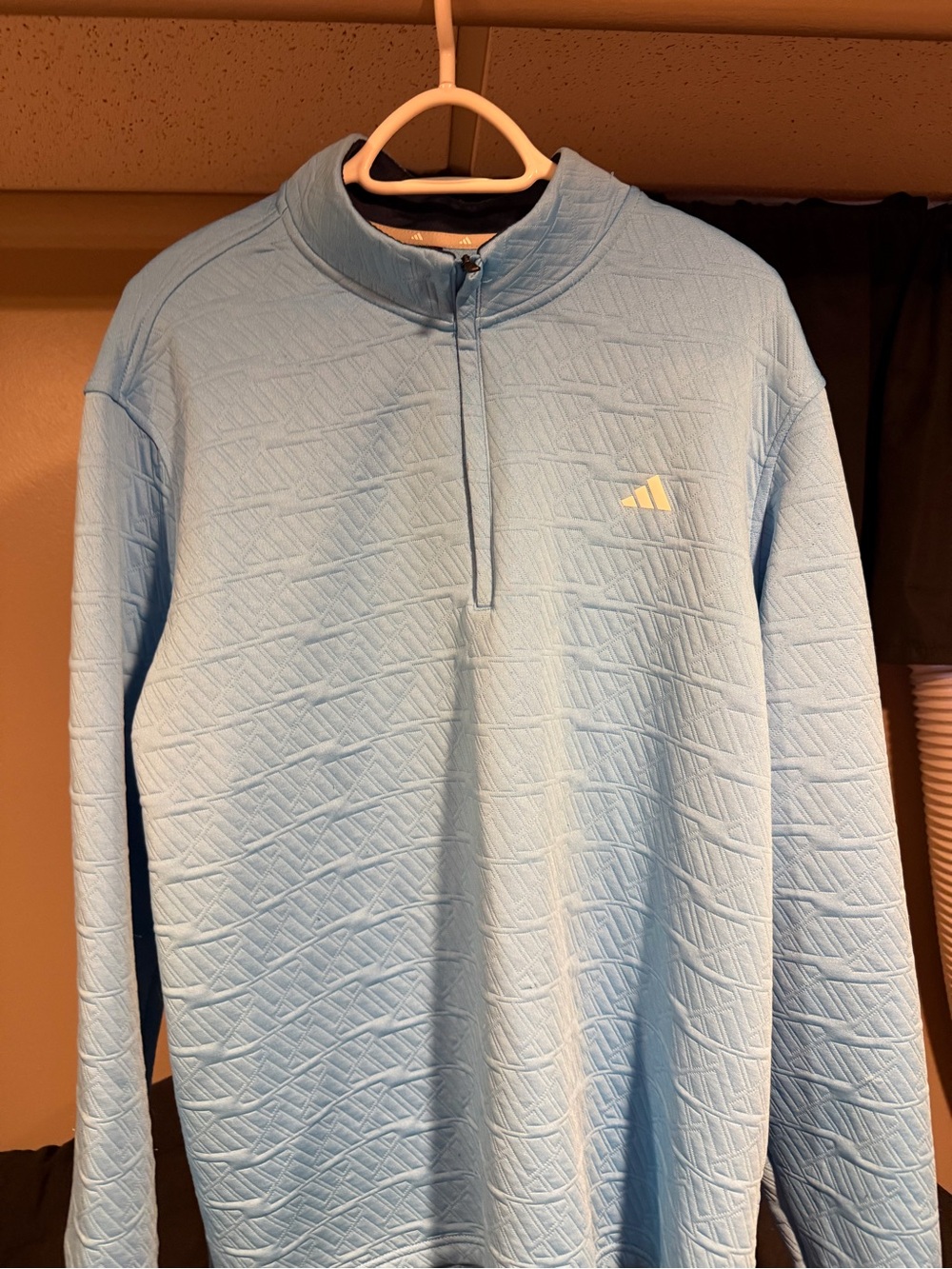 adidas Men’s Sky Blue Half-Zip Performance Sweater